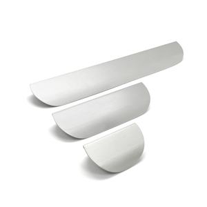 Poignée de meuble en laiton OEM personnalisée 85mm 150mm 300mm, poignée moderne en nickel brossé, quincaillerie de mobilier - Product Image 1