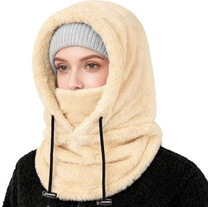 Masque facial en polaire chaud, cagoule de ski en polyester et élasthanne avec doublure polaire pour activités de plein air - Product Image 1