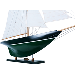 Modèle de voilier de luxe artisanal en bois écologique, peint à la main, grand format, décoration nautique de table - Product Image 5