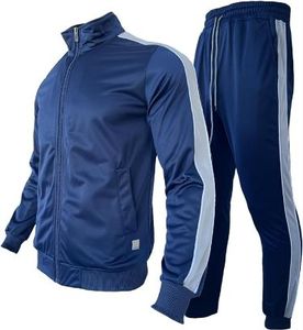 Conjunto Deportivo Informal Personalizado para Hombre, Chaqueta de Entrenamiento con Cremallera Completa, Pantalones Deportivos, Secado Rápido, 100% Poliéster, para Gimnasio y Running - Product Image 1