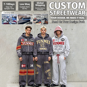 MAX WORLD ENTERPRISES Survêtement pour homme OEM ODM Conception personnalisée Qualité supérieure 100% coton Écologique Respirant Streetwear - Product Image 5