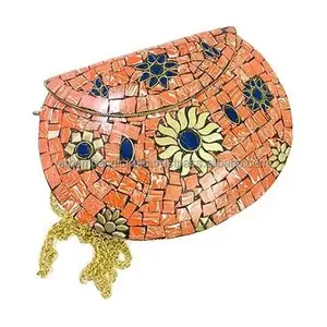 Elegant Look Mother of Pearl Clutch Bag vintage & Evening Bag for women and girls at affordable price by LUXURY CRAFTS