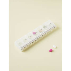 Botella de medicina de una semana Estuche de almacenamiento de píldoras conveniente abierto con un toque - Product Image 1