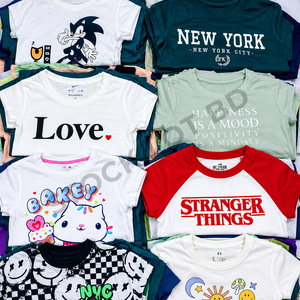 T-shirt pour enfants en coton respirant imprimé Cœur Battant, surplus de t-shirts, col rond, lot de stock restant, Bangladesh, t-shirts de couleur unie - Product Image 3