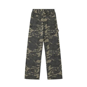 Jeans de Mezclilla para Hombre, Estilo Urbano, 100% Algodón, Corte Holgado, Diseño Sólido, Invierno, Venta al Por Mayor OEM, Jeans Rectos Holgados - Product Image 1