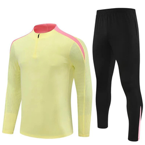 Ensemble de survêtement de football teint en pièce de haute qualité pour l'automne, respirant, pour l'entraînement et le jogging, avec logo personnalisé, léger, pour hommes - Product Image 4