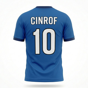 Maillot de football respirant grande taille à manches courtes pour adultes hommes 2026, séchage rapide, personnalisable, nom d'équipe OEM - Product Image 4