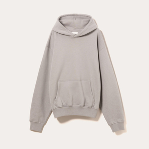 เสื้อฮู้ดผู้ชายสีเทา แขนยาว ทรงปกติ สีพื้น ผ้าเฟรนช์เทอร์รี่ถัก 100% คอตตอน กันยับ สำหรับฤดูใบไม้ผลิ - Product Image 1