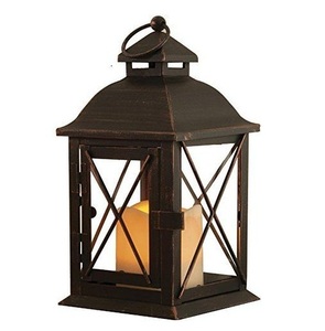 Vintage Farmhouse <b>Candle</b> <b>Lantern</b> Black <b>Lantern</b> Iron Metal Hanging <b>Lantern</b> <b>Candle</b> Holder Indoor <b>Outdoor</b> Christmas Home Decor - Product Image 1