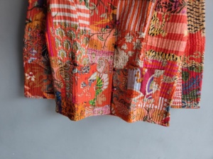 Quilted <b>Patchwork</b> <b>Jacket</b> Women's Mandarin Collar Full Sleeve Cotton Autumn Style Hand Embroidery Design Regular Length gift - Product Image 5