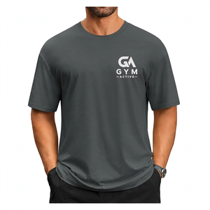 Camisetas Deportivas para Hombre GYM Active, 100% Algodón Tejido, Camisetas de Talla Grande para Hombre, Camisetas de Algodón/Poliéster para Hombre, Alta Calidad, Ecológicas - Product Image 1