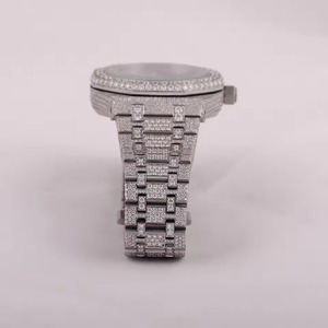 Montre Couronne de Luxe VVS Moissanite Entièrement Sertie en Acier Inoxydable pour Mariage et Soirée – Meilleure Vente - Product Image 3