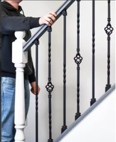 Balaústres e Corrimãos Decorativos de Ferro Forjado com Design Moderno para Escadas Internas e Segurança de Corrimãos de Varanda