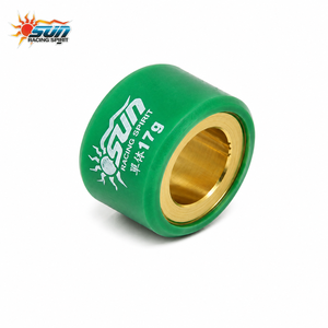 SUN RACING WRL2012-17 MIO125 NMAX155 AEROX155 20x12 มม. 17 กรัม น้ำหนักถ่วงเพิ่มความเสถียรสูง ขับขี่นุ่มนวล อัพเกรด CVT 6 ชิ้น สีเขียว - Product Image 1