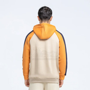 เสื้อฮู้ดซิปผู้ชาย ผ้าเทอร์รี่ 360 กรัม แขนยาว สวมใส่สบาย เหมาะสำหรับออกกำลังกาย ฟิตเนส ไซส์ใหญ่ ฤดูใบไม้ร่วง พิมพ์ลายได้ตามต้องการ ผ้าฝ้ายป้องกันขนร่วง - Product Image 4