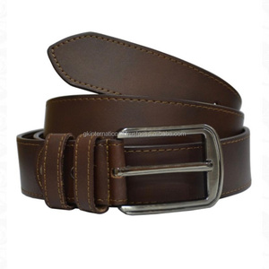 Finition marron classique en cuir de qualité supérieure, entièrement cousu et double gardien, ceinture décontractée en cuir à la mode pour hommes, prix de gros d'usine - Product Image 4