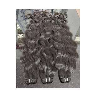 Precios más bajos Natural Wave Raw Indian Human Single Donor Virgin Extensión de cabello dibujado doble directo de fábrica - Product Image 3