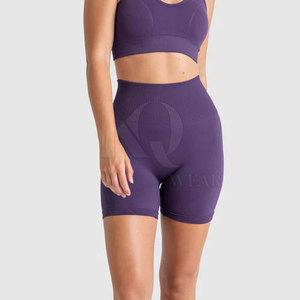 Pantalones Cortos Deportivos Transpirables de Spandex/Poliéster para Mujer, Cintura Alta, Cómodos para Gimnasio, Yoga, Running y Fitness - Product Image 2