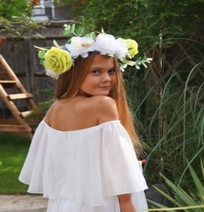 Marwin — robe de mariage blanche, tunique très mignonne et confortable, avec manches chauve-souris, épaules dénudées, tenue parfaite pour les saisons de mariage, nouvelle Collection, - Product Image 3