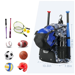 Bolsa de Béisbol Multifuncional, Bolsa para Bate de Softbol con Compartimento para Zapatos, Deporte al Aire Libre, Premium, Impermeable, Ligera - Product Image 4
