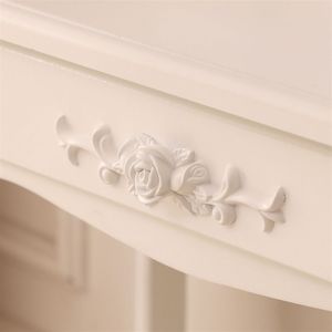 Irregular Single Mirror <b>Makeup</b> <b>Vanity</b> Set with 3 Drawers and Cushioned Stool Beauty Station Dressing up with Style - Product Image 5