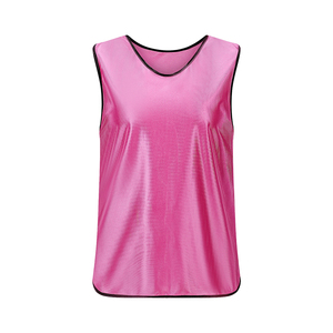 Muzamin Apparel Red Mesh Training <b>Bibs</b> Sleeveless Soccer Scrimmage Vests Unisex <b>Sports</b> Pinnies - Product Image 3