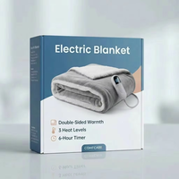 Manta Térmica Reversible de Franela y Sherpa, 50x60 Pulgadas, 9 Niveles de Calor, Apagado Automático, Certificación ETL y FCC, Lavable a Máquina, para el Hogar