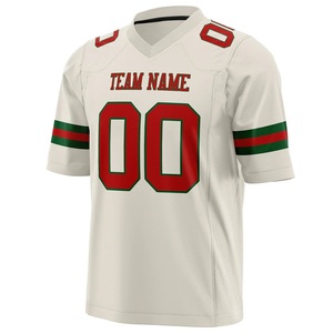 Nouvelle arrivée, maillot de football blanc cassé et rouge, respirant, séchage rapide, uniforme d'équipe performant, couleurs personnalisées, fabricant OEM ODM - Product Image 5