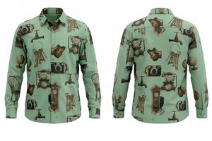 ชุดเดรสแขนยาวสำหรับผู้ชายเสื้อออกแบบสไตล์สตรีทเสื้อลำลอง - Product Image 3