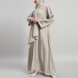 Soft Fabric Elegant Women <b>Abaya</b>-Comfortable & Breathable Floor Length Long Sleeves All Seasons Use - Product Image 4