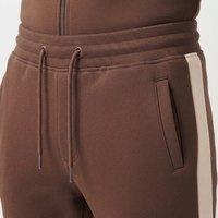 Ensemble de survêtement d'hiver grande taille pour homme, élégant, color block, 100 % coton, personnalisable avec logo, pour entraînement et décontracté, vente en gros