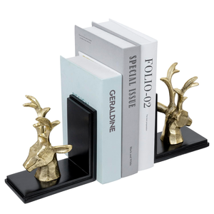 Premium Modern Decorative Stag <b>Bookends</b> Elegant Deer <b>Bookends</b> for Home Office Library Shelf Study Room and Interior Decor - Product Image 6