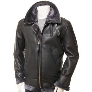 Custom Logo Sheepskin <b>Leather</b> Fashion <b>Jacket</b> Oem Odm Supplier Luxury Outerwear With Modern Style - Product Image 3