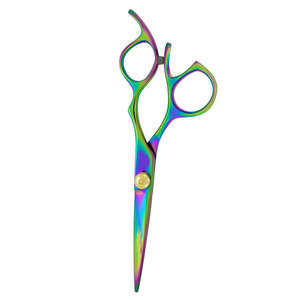 Ciseaux de coiffure professionnels multicolores avec vis de réglage dorée, ciseaux de coiffure haut de gamme en acier inoxydable pour salon - Product Image 5