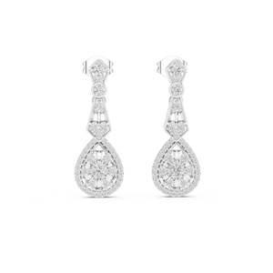 Pendientes de Oro Amarillo de 14K con Diamantes Cultivados en Laboratorio, Redondos, para Mujer |   Regalo de Aniversario |   Diamante Cultivado Nuevo - Product Image 5