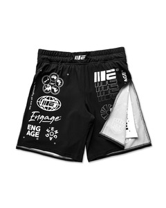 Pantalones Cortos de MMA Engage, Elásticos, de Secado Rápido, Transpirables, Unisex, Corte Sencillo, Tela Suave, Ajuste Holgado, Uso Diario, Entrenamiento, Ropa Deportiva, Fácil de Usar - Product Image 1