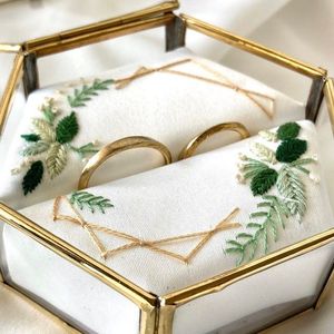Customized <b>Hexagon</b> Glass Ring <b>Box</b> with Metal Frame, Decorative Storage Organizer Ring <b>Box</b> For Wedding <b>Gift</b> & Home use - Product Image 3