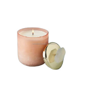 <b>Pink</b> Cylindrical <b>Candle</b> Wax Jar Elegant Home Gifts and Decor Custom Packaging OEM Available Stylish and Unique Design - Product Image 1