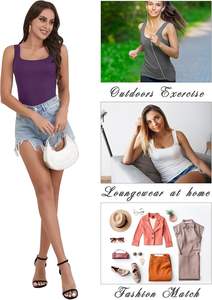 Débardeur pour femme Minimal Comfort, tissu doux de qualité supérieure, design extensible, toucher doux, structure respirante, décontracté, fitness - Product Image 5