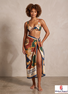 Pareo Hawaiano Personalizado con Estampado Floral Polinesio, Pareo de Playa, Ropa de Resort Tropical, Fabricante OEM ODM de Marca Privada - Product Image 3