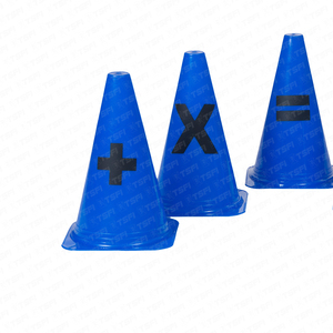 กรวยฝึกซ้อม TSFI TAC-FC9 สีน้ำเงิน PE ทนทาน สำหรับฝึกซ้อมฟุตบอลและการฝึกซ้อมในสนาม - Product Image 3