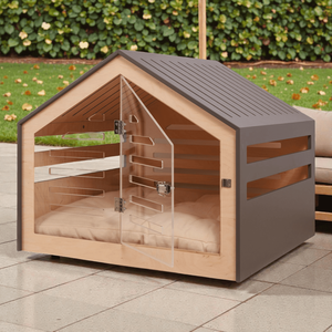 Clôture intérieure pour animaux de compagnie en bois de luxe AC24, maison modulaire pour chat à assembler soi-même, parc pour chien, fournisseur direct d'usine - Product Image 1