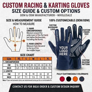 Guantes de Karting al por Mayor con Tela Ligera para Academias de Carreras, Cadenas de Tiendas Minoristas y Marcas Privadas - Product Image 5