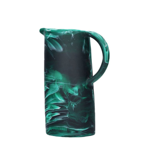 Pichet en résine perlée de haute qualité fait main avec effet marbre moderne, carafe en résine translucide de luxe pour une décoration vibrante de la maison et de la table - Product Image 6