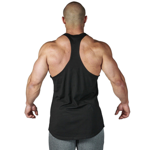 Débardeur de sport Body Fit en Spandex/Coton, écologique, séchage rapide, doux, respirant, avec emmanchures profondes, OEM, marque privée, logo personnalisé - Product Image 4