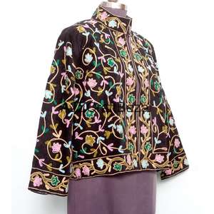 Veste Cotrise brodée à la main, design vintage, écologique, respirante, séchage rapide, doublure en coton, printemps/automne/été/hiver - Product Image 4