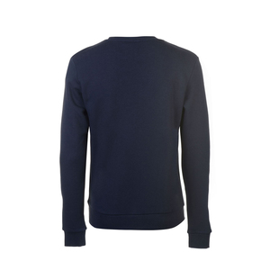 Pull ras du cou gris et noir uni pour homme, à manches longues, tricoté, avec poche avant, hiver, 100 % coton, anti-plis, respirant - Product Image 2