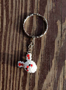 Llavero de conejo con cuentas, accesorio para bolso, hecho a mano, ecológico, para bodas y manualidades. - Product Image 6