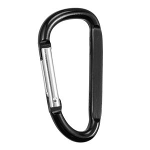 10 Pezzi Moschettone a D in Lega di Alluminio Nero da 7,8 cm con Gancio a Molla per Portachiavi, Ideale per Scopi Promozionali - Product Image 5