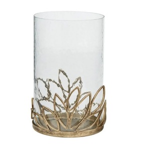 High Quality Iron Ring <b>Lantern</b> With Glass <b>Hurricane</b> Candle Holder For Home Decoration Heat Resistant Metal Design - Product Image 2